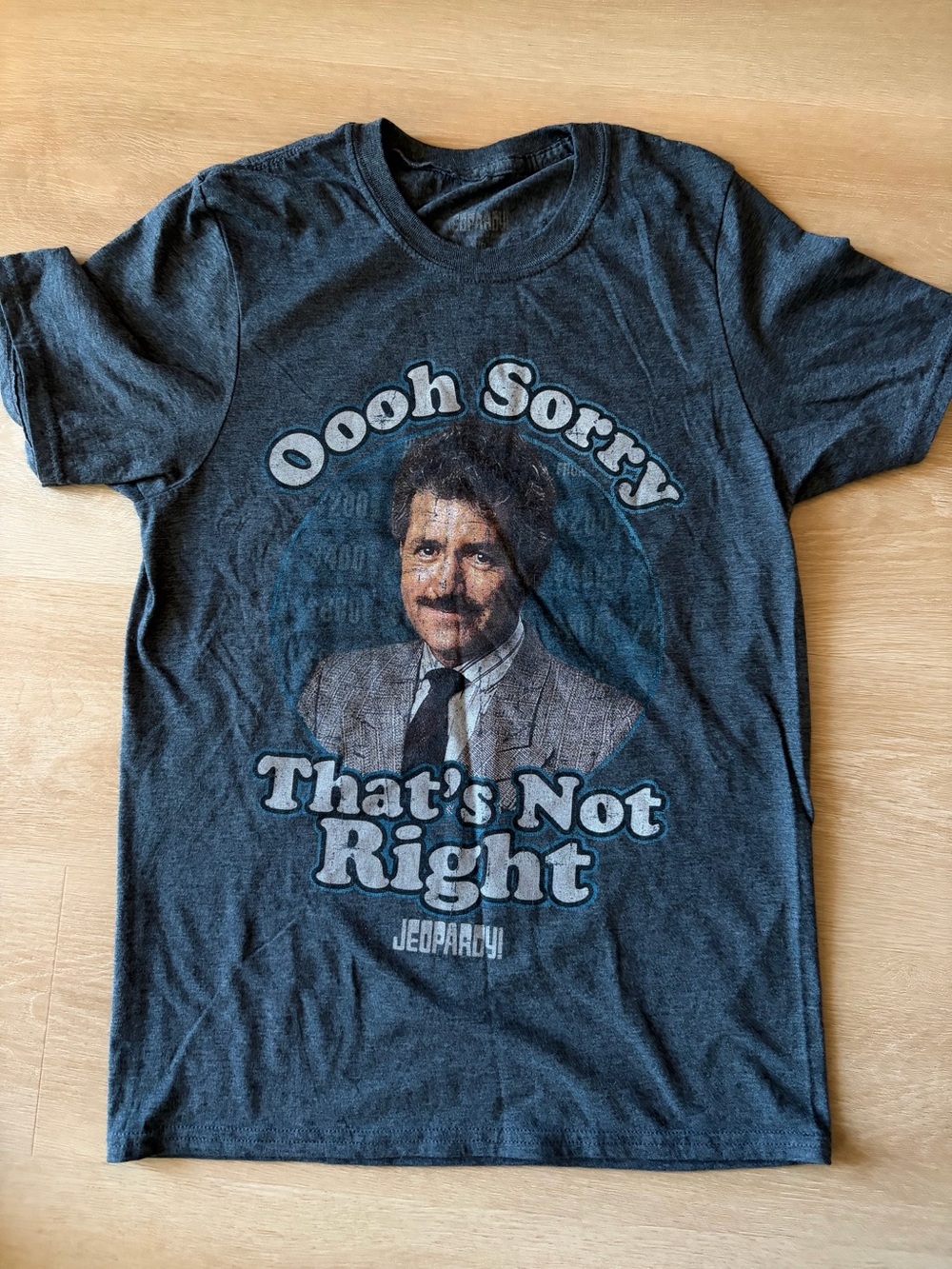 Alex Trebek Jeopardy “Ooh Sorry” Graphic T-Shirt Size S
